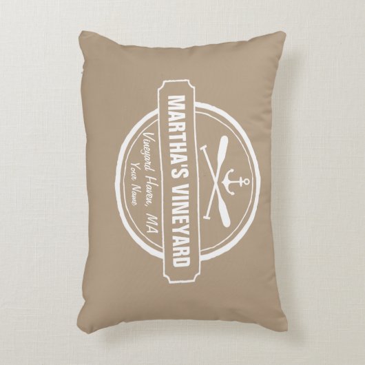 マーサのブドウ園MAのカスタムな町の航海のないかり アクセントクッション (正面(垂直))