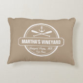マーサのブドウ園MAのカスタムな町の航海のないかり アクセントクッション (裏面)