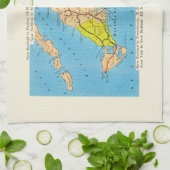 マーサのヴィネヤードアイランドのオート地図 キッチンタオル (折り畳み)