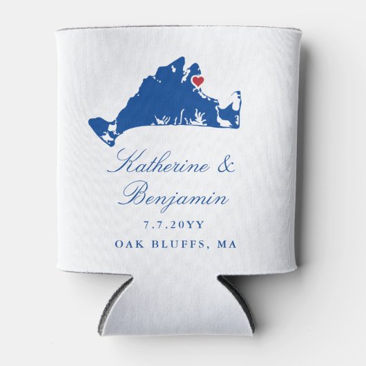 マーサのヴィネヤードオークブラフスネイビー結婚ズ 缶クーラー (正面)