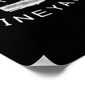 マーサのヴィネヤードボート座標 ポスター (角)