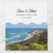 マーサのヴィンヤード写真の結婚ワインラベル ワインラベル (シングルラベル)