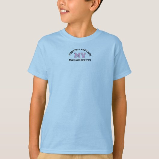 マーサのヴィンヤード"バーシティ"デザイン。 Tシャツ (正面)