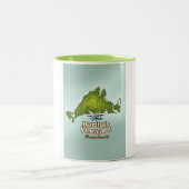 マーサのヴィンヤード・マサチューセッツ旅行ポスター ツートーンマグカップ (中央)