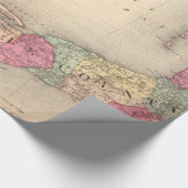 マーサの葡萄園·ナンタケット地図(1871年) ラッピングペーパー (コーナー)