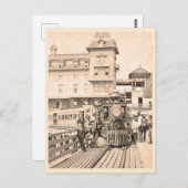 マーサのVineyard鉄道と列車のヴィンテージ写真 ポストカード (正面/裏面)