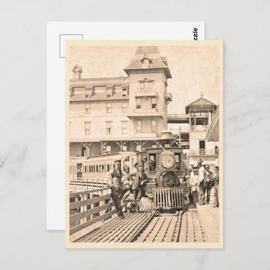 マーサのVineyard鉄道と列車のヴィンテージ写真 ポストカード (正面/裏面)