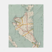 マーサのVineyard (1917年)のヴィンテージの地図 フリースブランケット (正面)