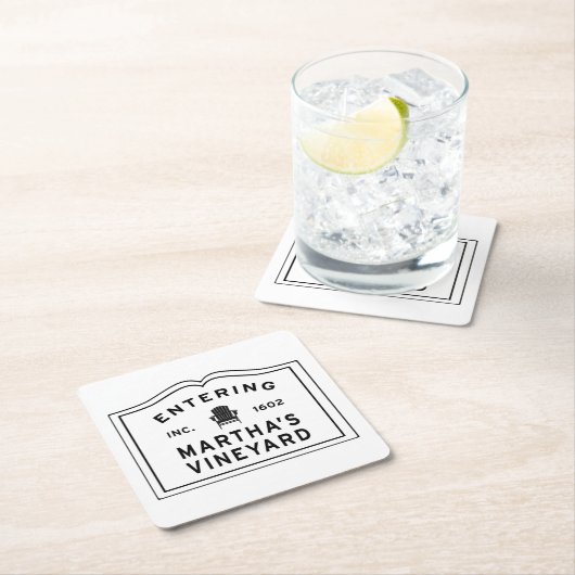 マーサズビニヤードアディロンダックチェア スクエアペーパーコースター (インサイチュ)