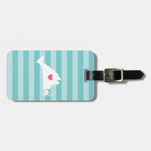 マーサズヴィネヤードハート | ホームタウン ラゲッジタグ (正面横)