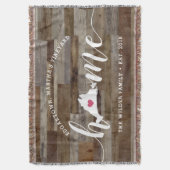 マーサズヴィネヤードホームタウンウッドパーソナライズされたルック スローブランケット (正面縦)
