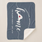 マーサズヴィネヤードホームタウンパーソナライズされた シェルパブランケット (正面)