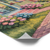 マーサズヴィネヤードマサチューセッツイラストレーションレトロ ポスター (角)