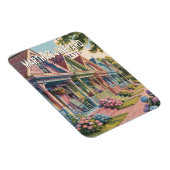 マーサズヴィネヤードマサチューセッツイラストレーションレトロ マグネット (右側)