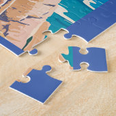 マーサズヴィネヤードマサチューセッツ州ライトハウストラベル ジグソーパズル (側面)