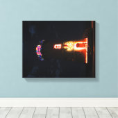 マーサズヴィネヤードMAエドガータウンライトハウス キャンバスプリント (インサイチュ (ウッドフロア))