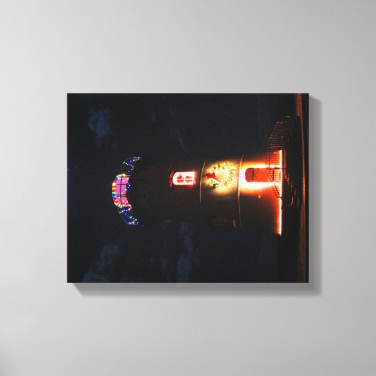 マーサズヴィネヤードMAエドガータウンライトハウス キャンバスプリント (正面)