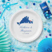 マーサズヴィンヤードエドガータウン結婚ズ紙プレート ペーパープレート (パーティー)