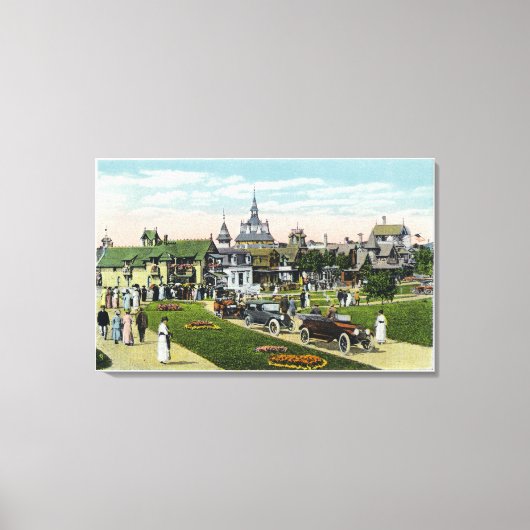 マーサズヴィンヤード海通りの景色 キャンバスプリント (正面)