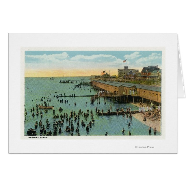 マーサズヴィンヤード、ビーチの空中表示 (正面横)