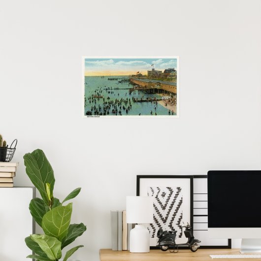 マーサズヴィンヤード、ビーチの空中表示 ポスター (ホームオフィス)