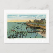 マーサズヴィンヤード、ビーチの空中表示 ポストカード (正面)