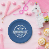 マーサズヴィンヤードMAカスタムいかり ペーパープレート (パーティー)