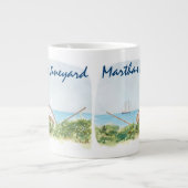 マーサズ・ヴィニヤードの水彩コーヒーマグ ジャンボコーヒーマグカップ (正面)