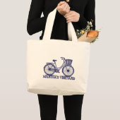 マーサズ・ヴィンヤード自転車バケーションのホストへの感謝 ラージトートバッグ (正面(商品))