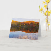 マーサラーパーク秋と池グリーティングカード カード (黄色い花)