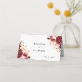 マーサルフローラブライダルシャワー結婚の座席折り畳み プレイスカード (裏面)