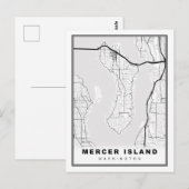 マーサーアイランド地図 ポストカード (正面/裏面)