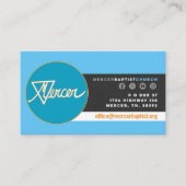 マーサーバプティスト教会の名刺 名刺 (正面)