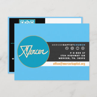 マーサーバプティスト教会招待状はがき インビテーションポストカード