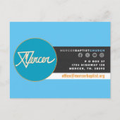 マーサーバプティスト教会招待状はがき インビテーションポストカード (正面)