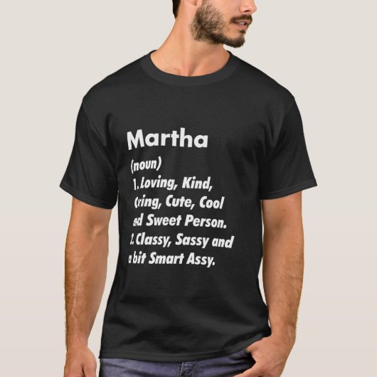 マーサ定義パーソナライズされたおもしろい誕生日 Tシャツ (正面)