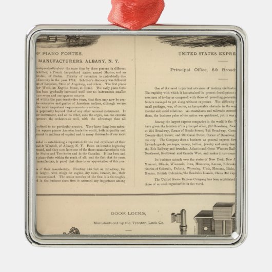 マーシャルおよびWendellの製造業者 メタルオーナメント (正面)