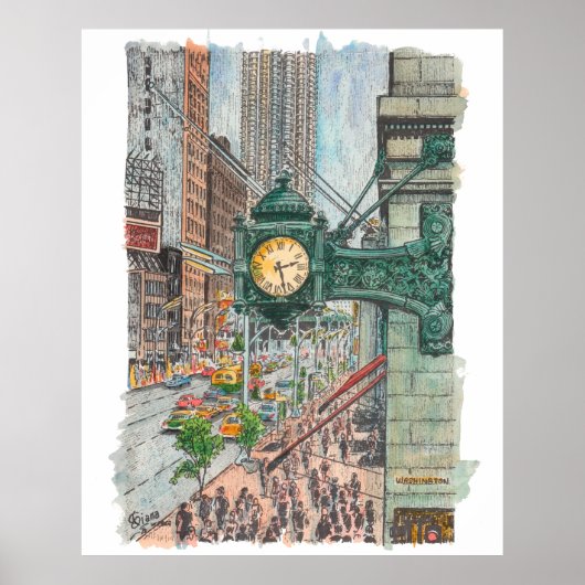 マーシャルフィールドの水彩 ポスター (正面)