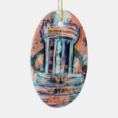 マーシャルミシガンブルックスメモリアル噴水観光客 セラミックオーナメント (右)