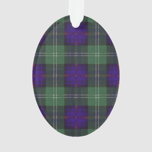 マーシャル一族の格子縞のスコットランドのキルトのタータンチェック オーナメント (裏面)