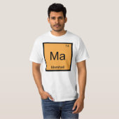 マーシャル名の化学元素周期表 Tシャツ (正面フル)
