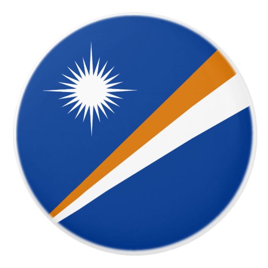 マーシャル諸島の国旗 セラミックノブ (正面)