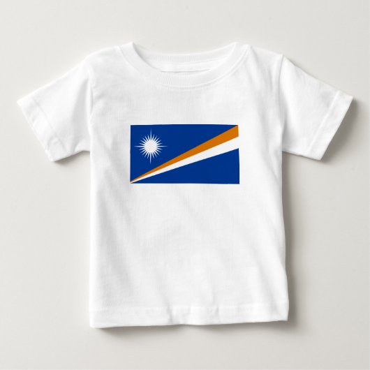 マーシャル諸島の国旗 ベビーTシャツ (正面)