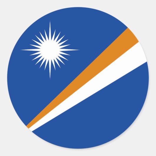 マーシャル諸島の国旗 ラウンドシール (正面)