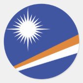 マーシャル諸島の国旗 ラウンドシール (正面)