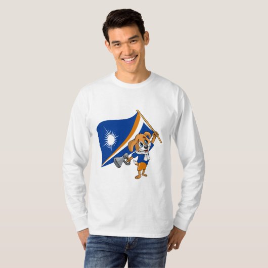 マーシャル諸島の扇犬 Tシャツ (正面フル)