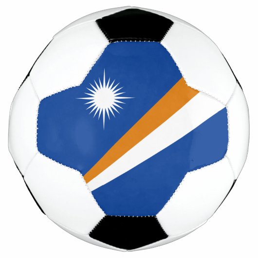 マーシャル諸島の旗 サッカーボール (正面)
