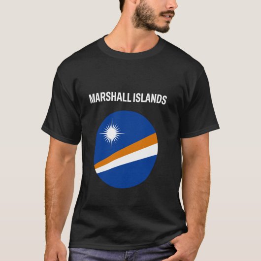 マーシャル諸島の旗 モダン Tシャツ (正面)