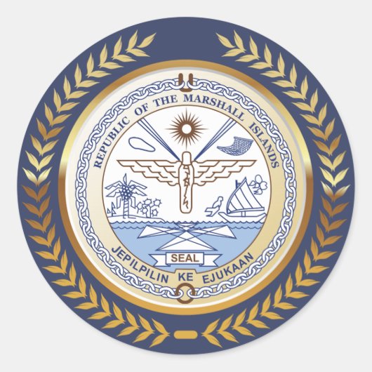 マーシャル諸島シール ラウンドシール (正面)