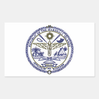 マーシャル諸島国印 長方形シール